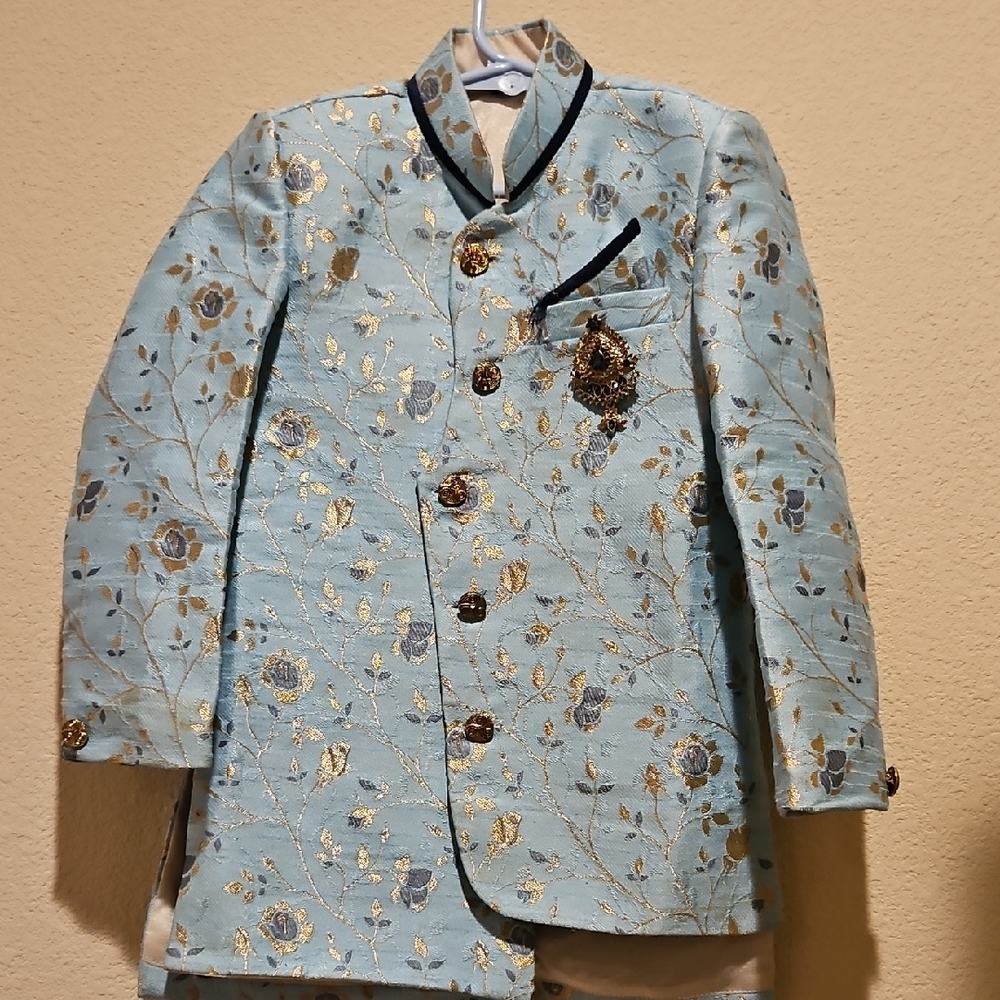 Floral Embroidered Jacket and Pants Set